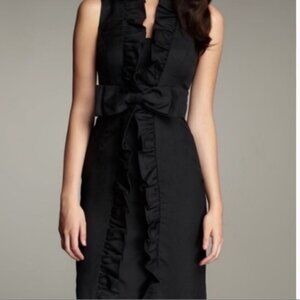 Milly of New York Ruffle Front Vintage Dress Black Size 4